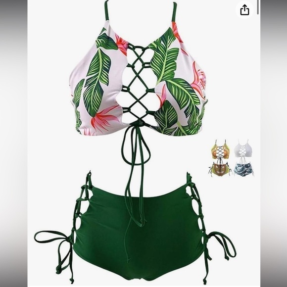 BIN#4 - GIRLANDSEA Women’s Large 2-Piece Swimsuit L - Picture 2 of 7